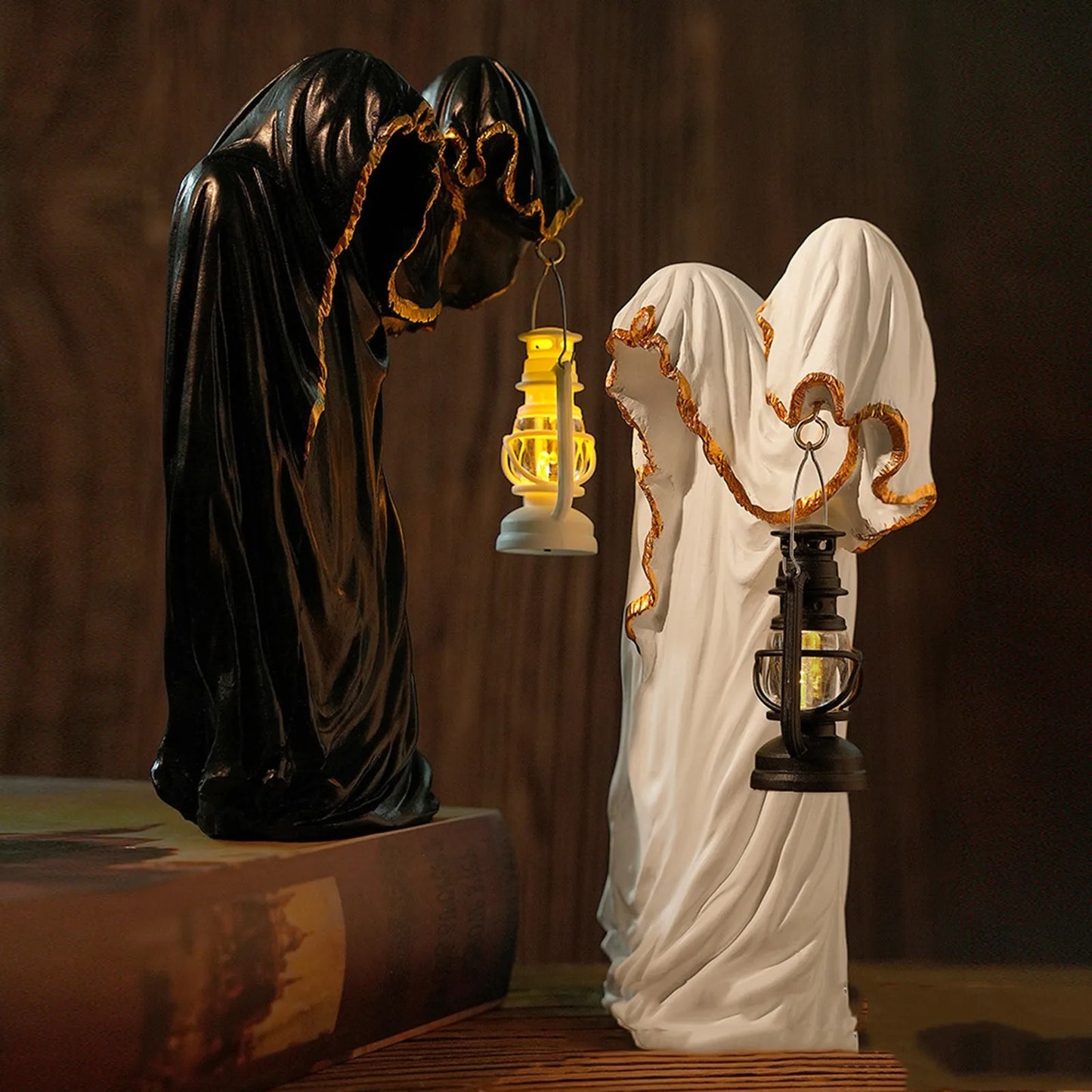 Dark Mysterious Man In Black Halloween Decoration Creative Ornaments Home Decor