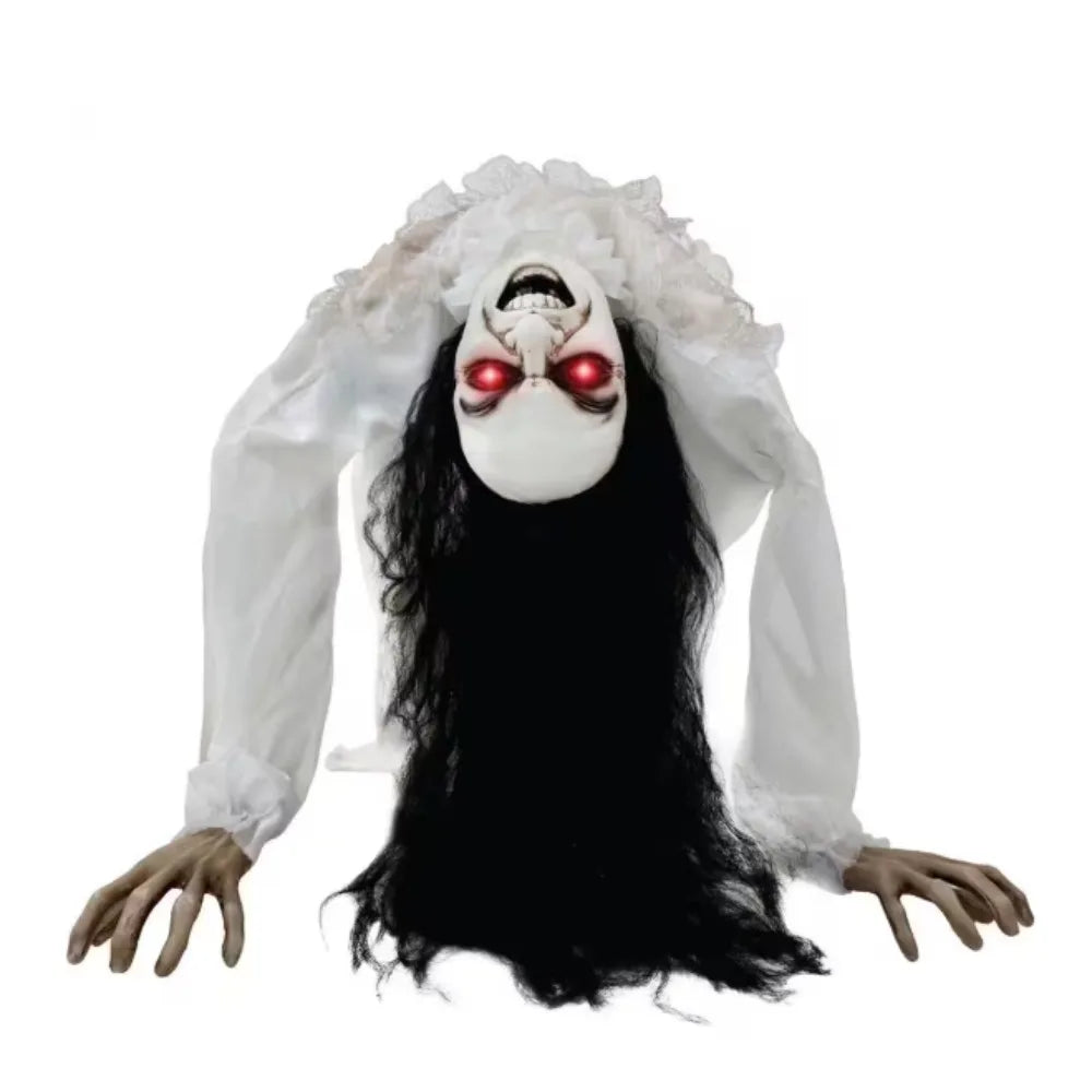 Halloween Lifesize Animatronic Possessed Woman Lights Sound