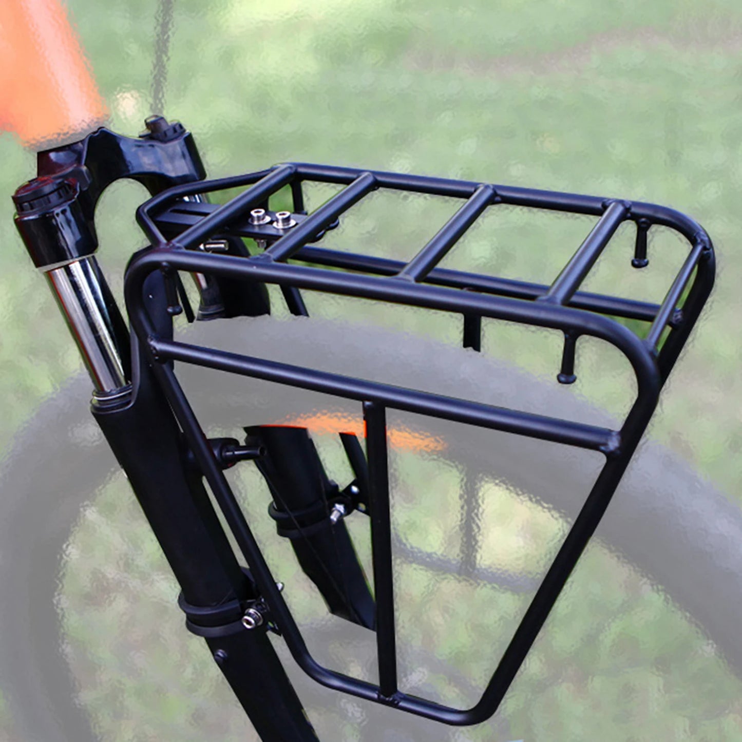 Steel Bike Front Cargo Rack Adjustable MTB Luggage Bracket