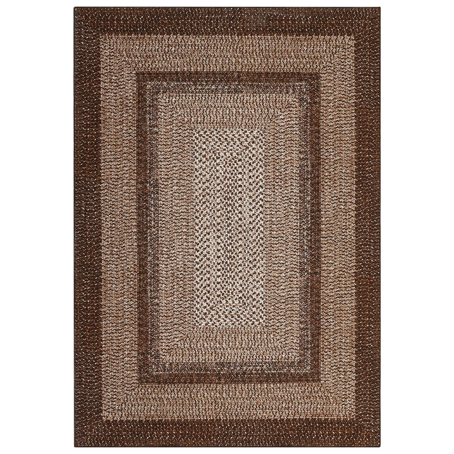 Washable Area Rugs Large Rugs for Living Room Modern Braided Print Non Slip Indoor Floor Covering Accent Carpet for Bedroom