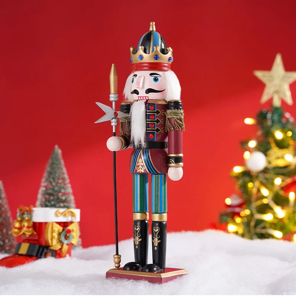 Wooden Nutcracker Soldier Puppet Christmas Decoration 30cm