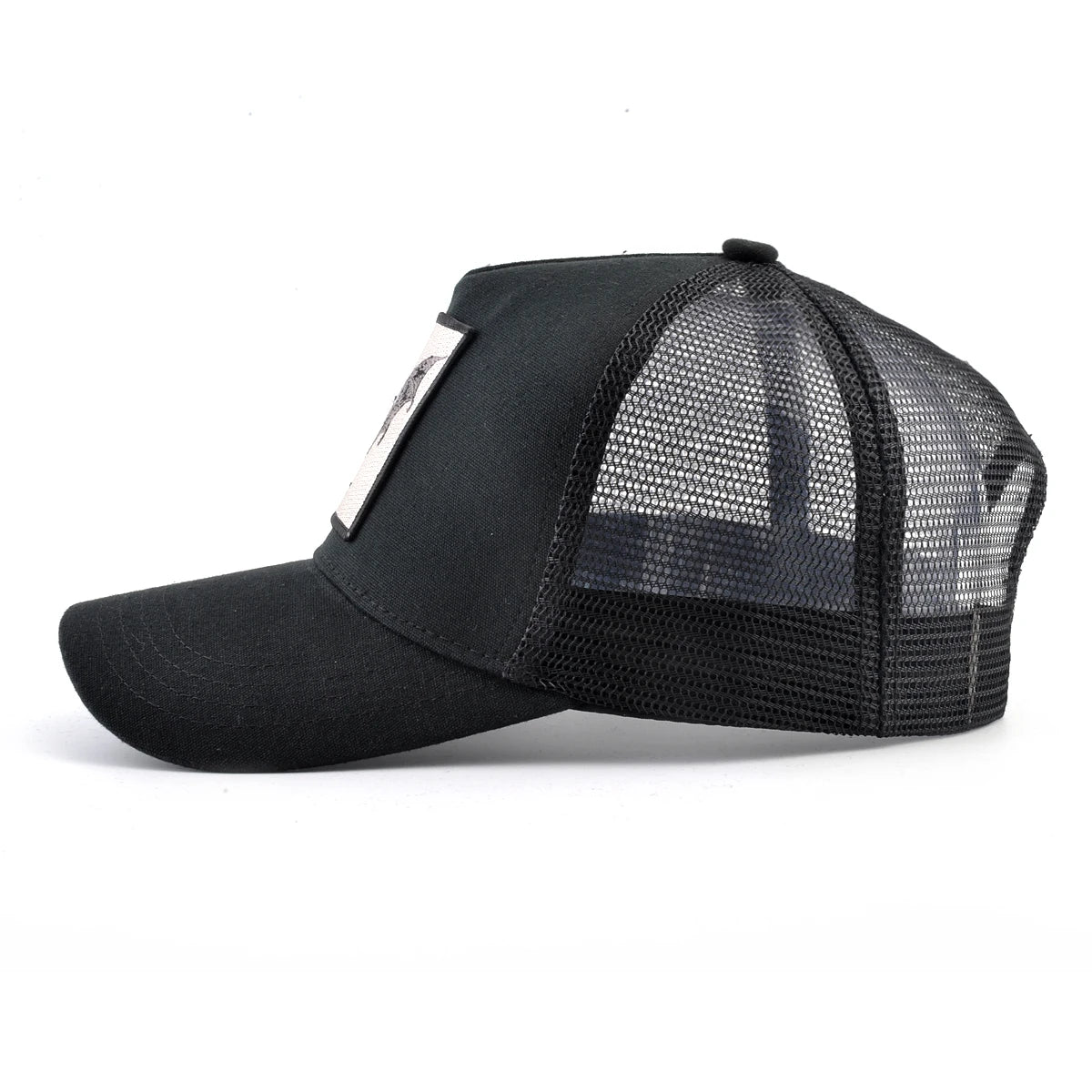 Unisex Embroidered Goat Patch Trucker Cap Four Seasons Snapback Baseball Hat