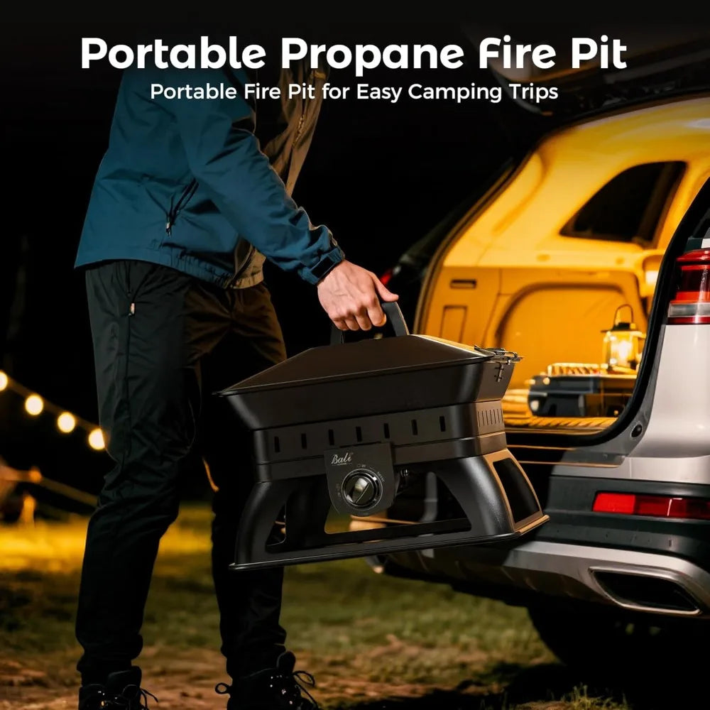 50000 BTU Propane Fire Pit Square Smokeless Patio RV