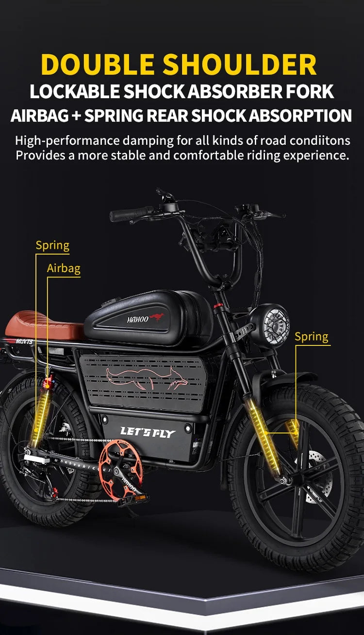 HAHOO H20 20 Inch EBike Mountain Bike 2000W Dual Suspension