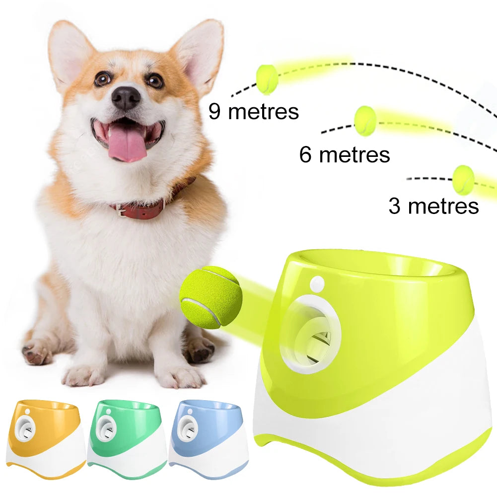 Automatic Mini Tennis Ball Launcher For Dogs Interactive Catapult Pinball Toy