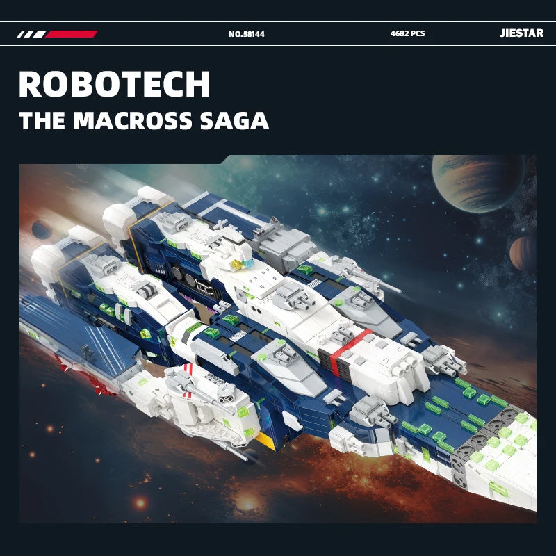 4682 PCS Fortress Ship Building Blocks Robotech Warship Mecha Model Toys
