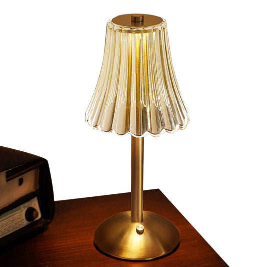 Crystal Rechargeable Table Lamp Cordless With 3 Color Modes