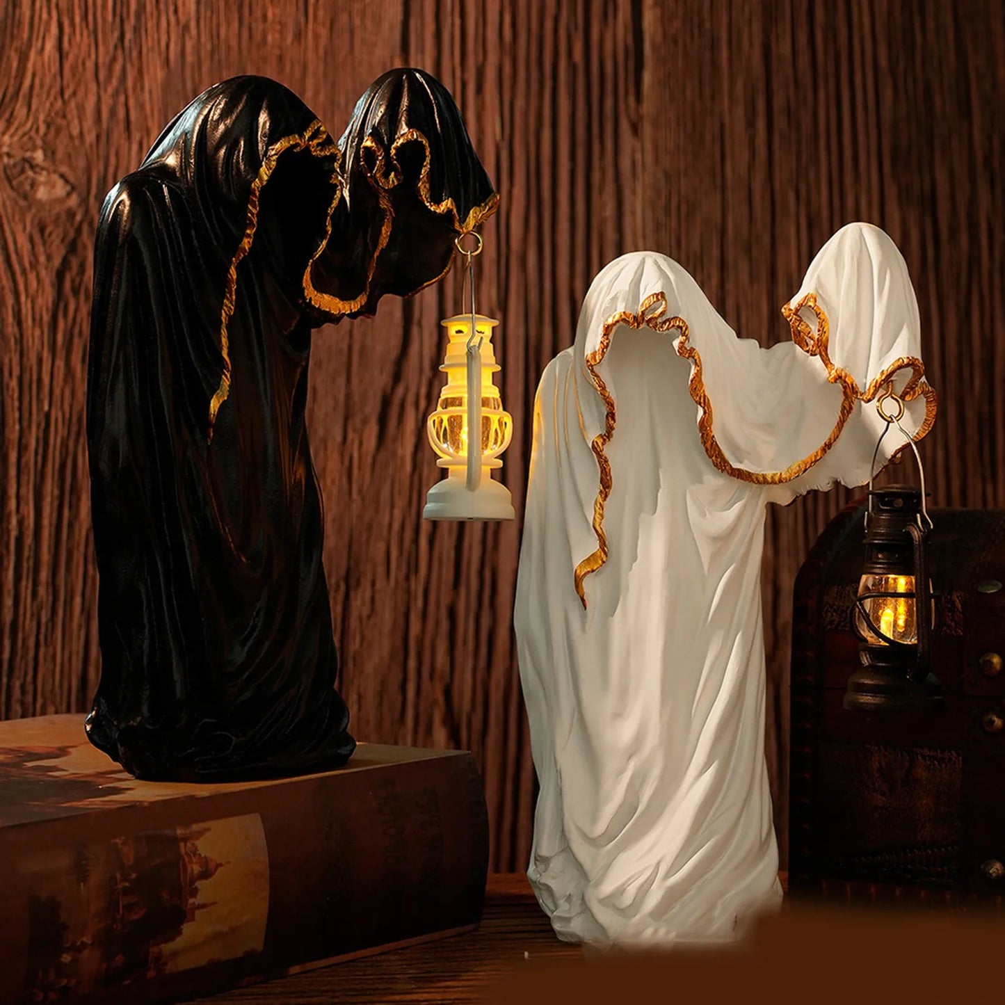 Dark Mysterious Man In Black Halloween Decoration Creative Ornaments Home Decor