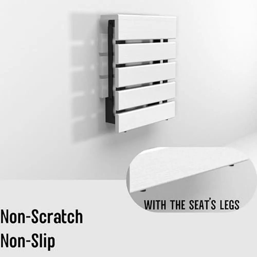 Teak Wood Wall Mounted Foldable Shower Seat 200Kg Capacity