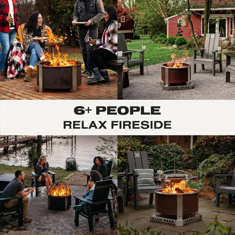 Smokeless Fire Pit X Series 24 Corten Steel 27 Point 5 Inch