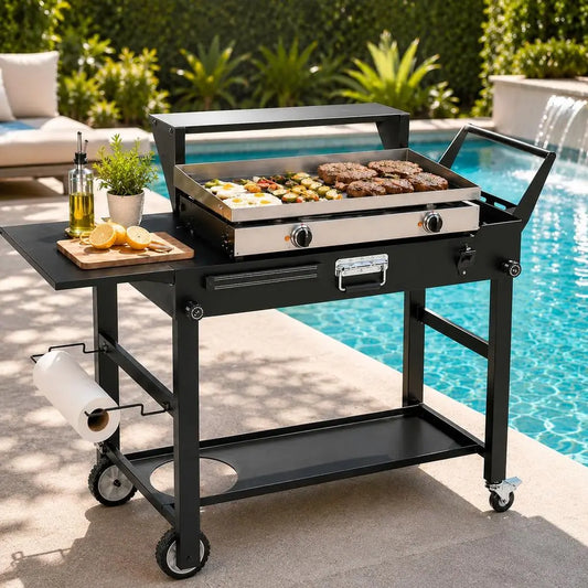 Cart for Blackstone 17 and 22 Inch Griddles 31.5 Tall Outdoor Table with Wheels