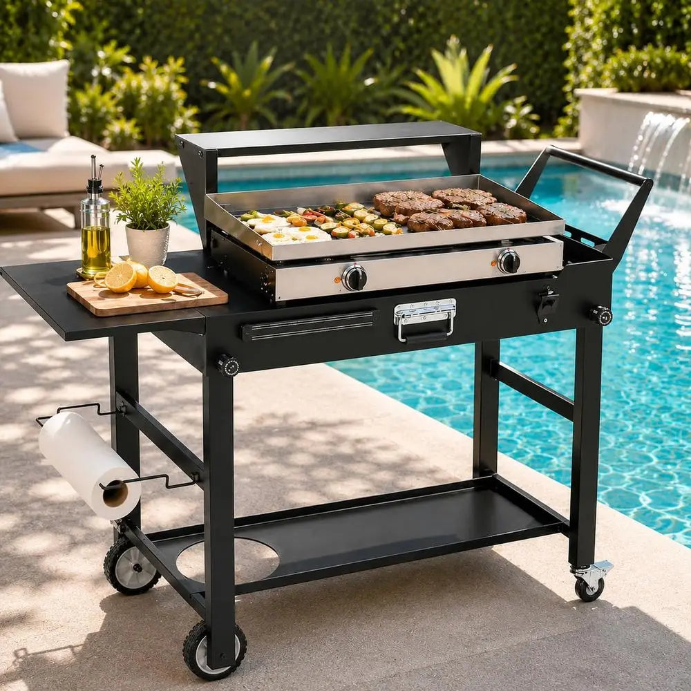 Cart for Blackstone 17 and 22 Inch Griddles 31.5 Tall Outdoor Table with Wheels