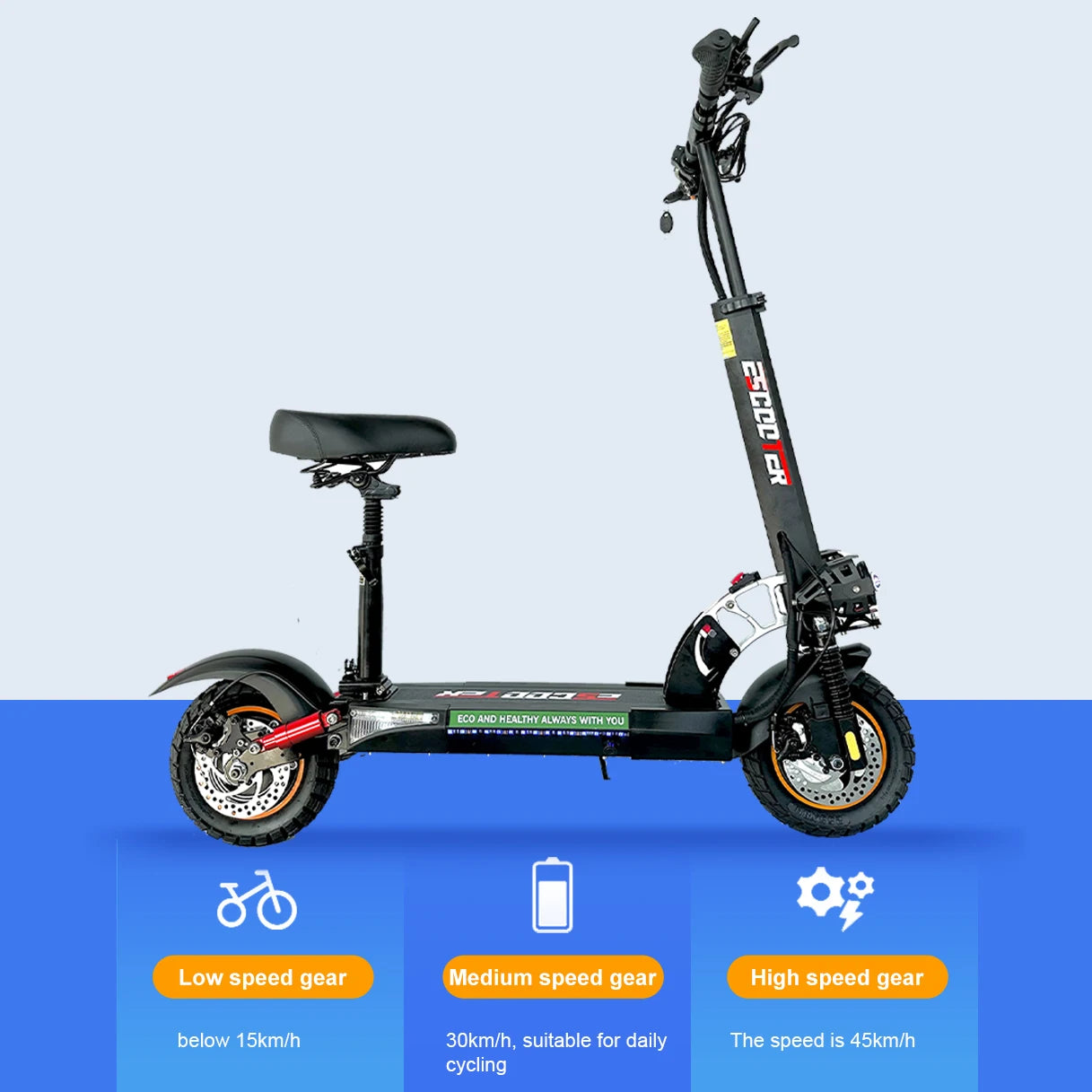 Emanba 800W Electric Kick Scooter 10Inch Off Road 45 55 km