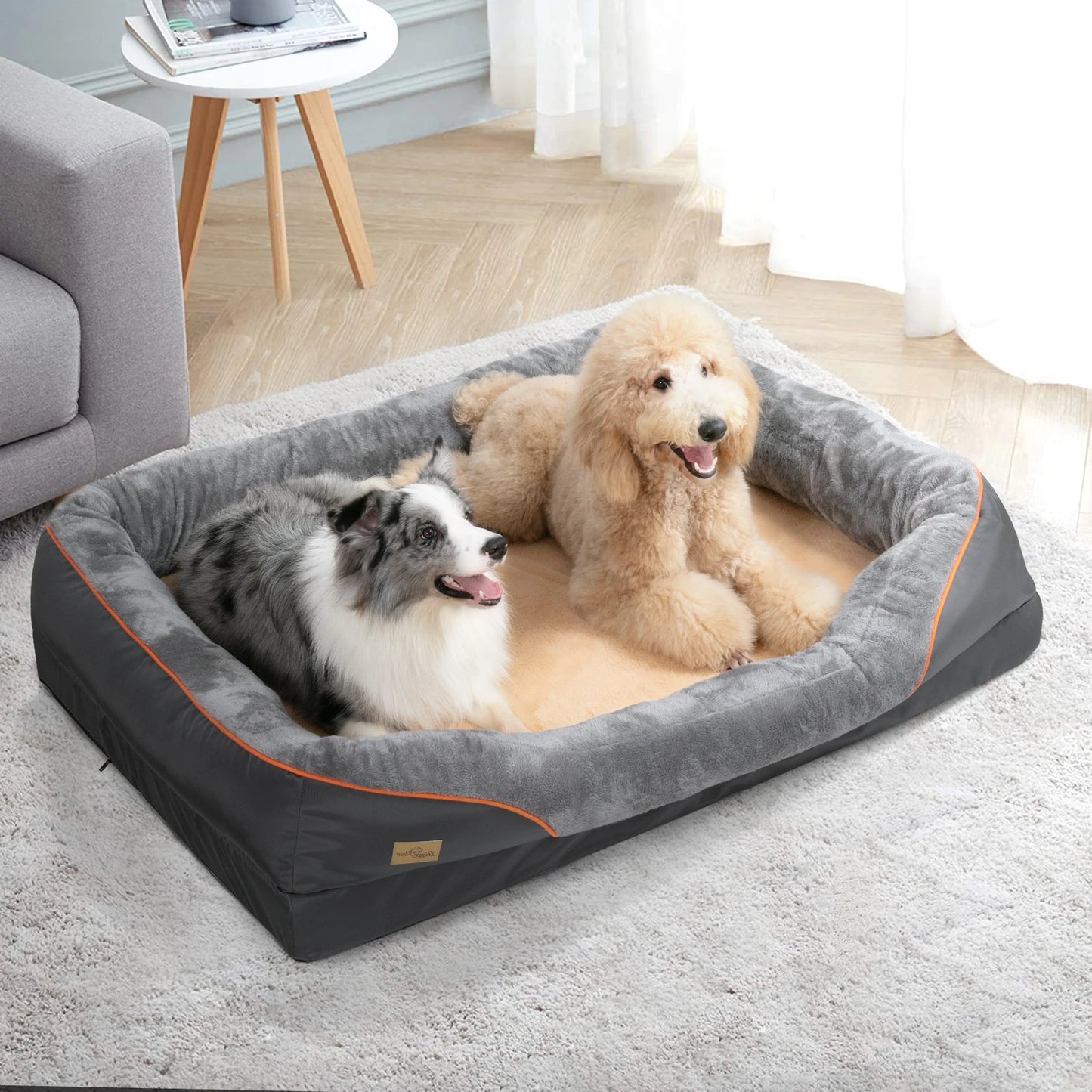 Large Dog Bed Soft Fleece Anti Allergy Warm Waterproof Removable Washable Cover