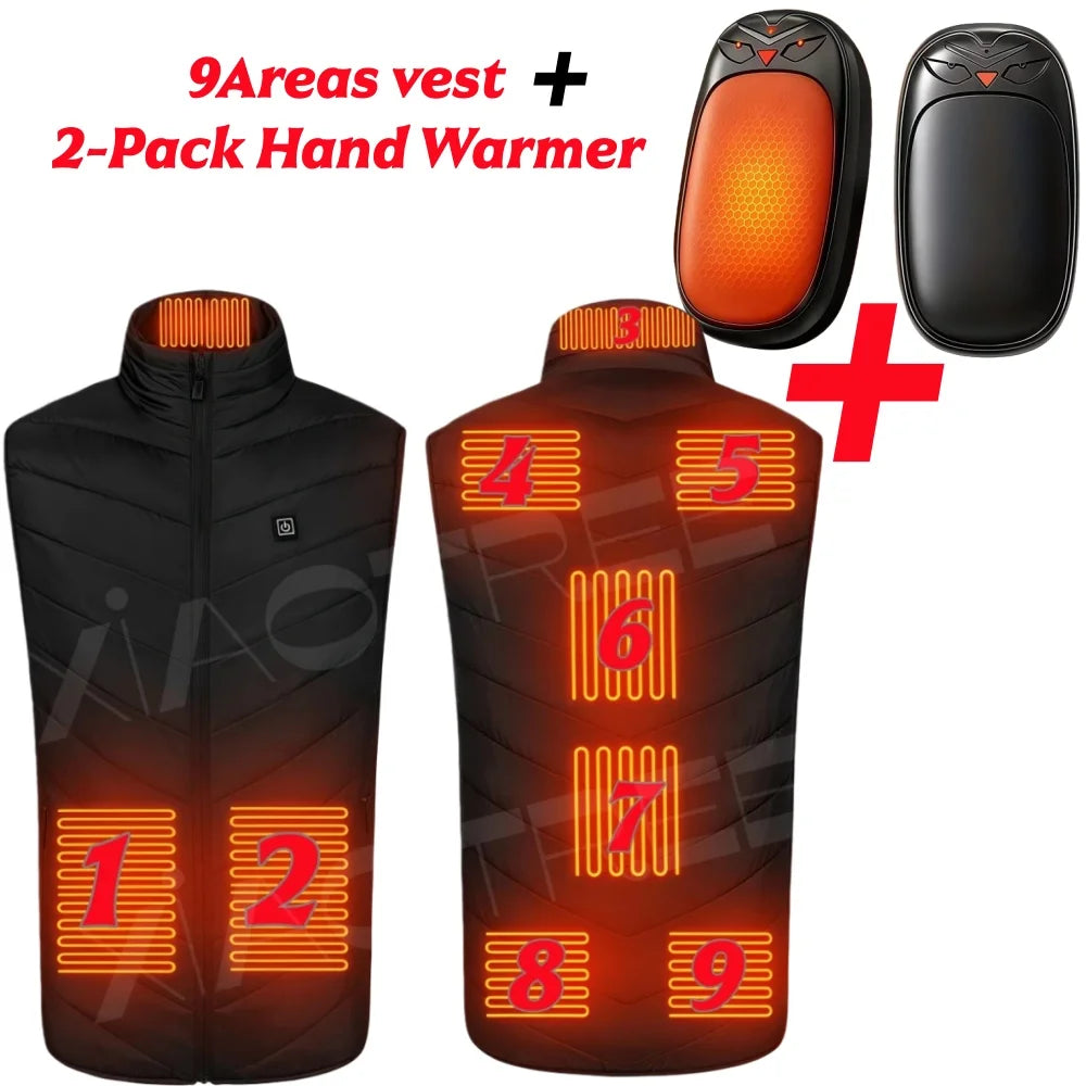 Heated Vest USB Heater For Men And Women 6XL Thermal Body Warmer Camping Jacket