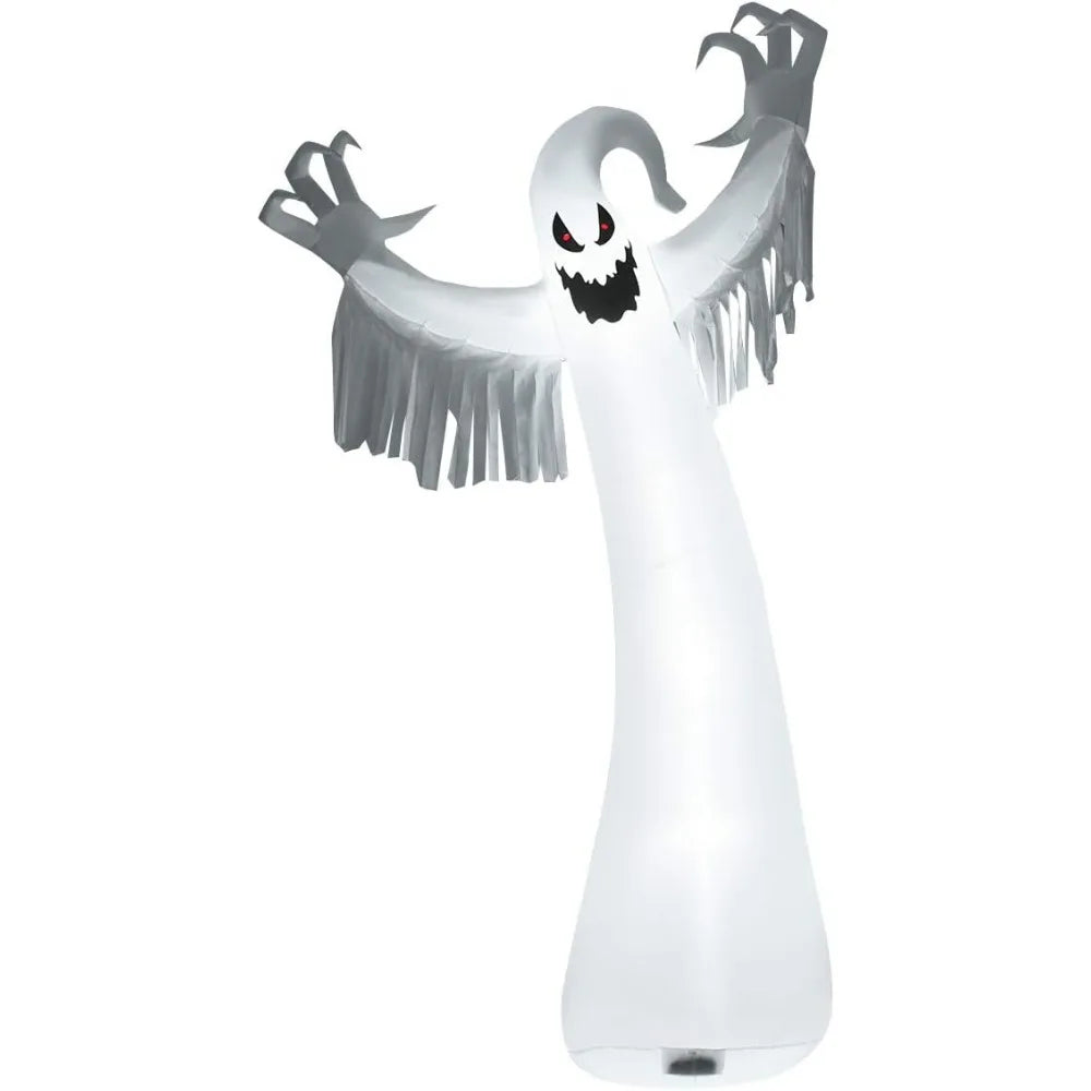 12 Ft Halloween Inflatable Ghost With Blower And LED Lights