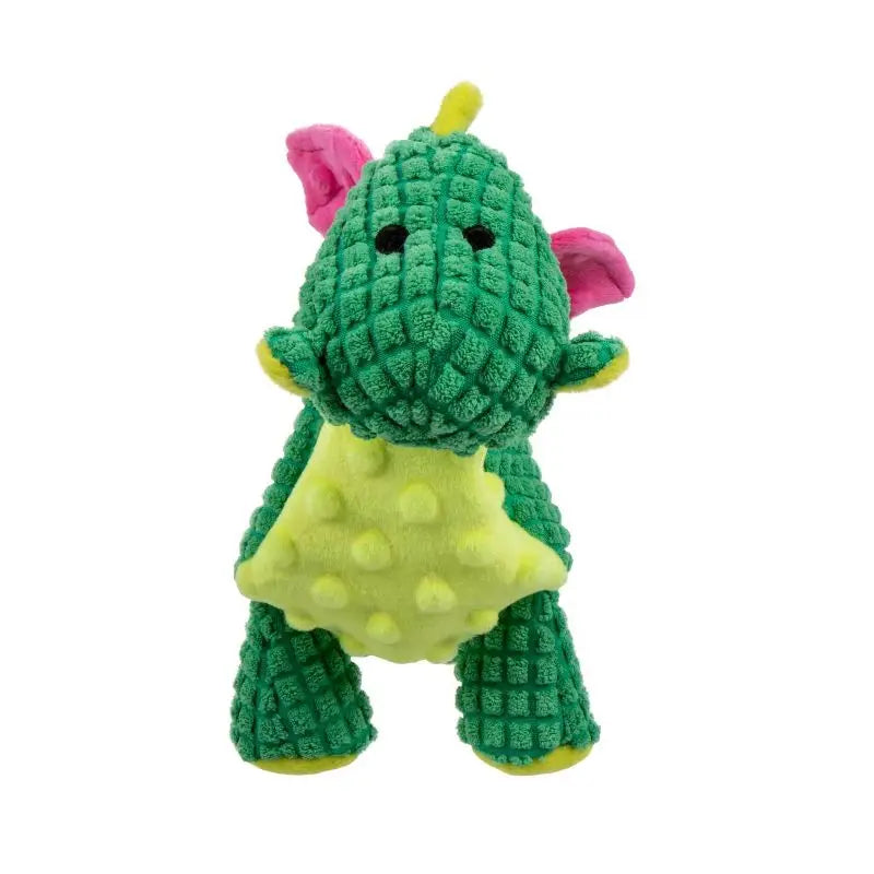 Dragon Plush Dog Toy Squeaky Chew Resistant Interactive