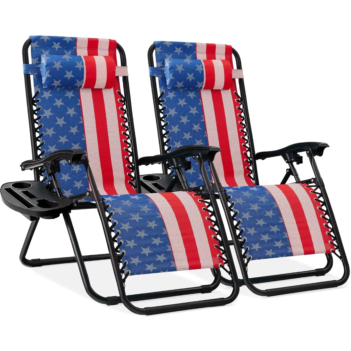 Set Of 2 Adjustable Zero Gravity Lounge Chairs Sage Green