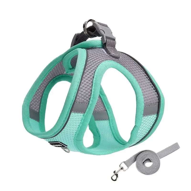 Adjustable Vest Dog Harness for Small Dogs Reflective Leash
