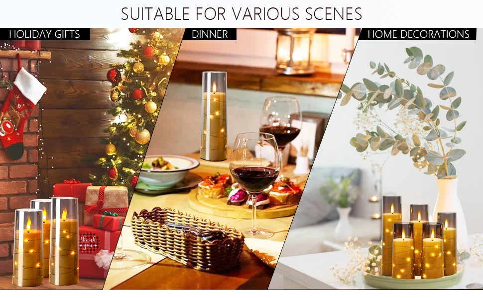 Five Pack Flameless LED Candles With Timer For Wedding