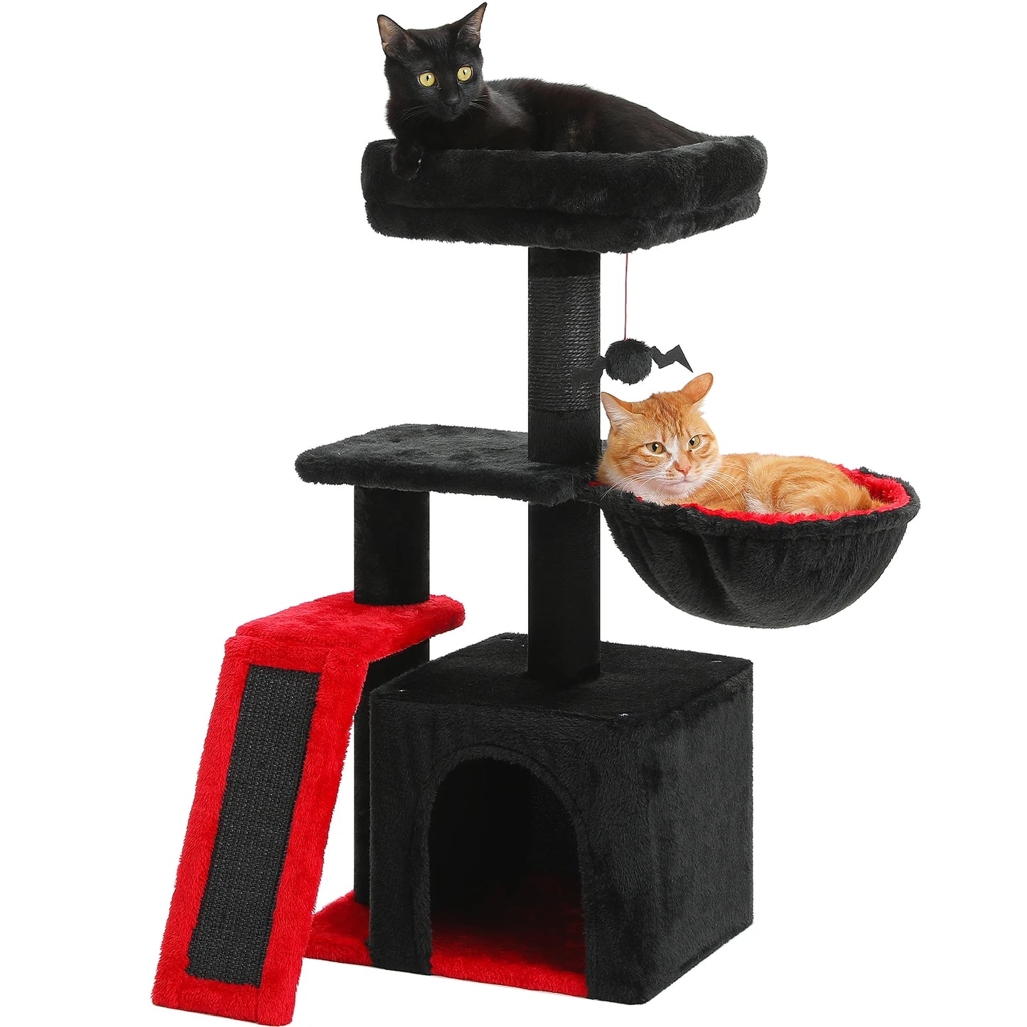 Grey Cat Tree Tower For Indoor Cats Two Styles With Hammock