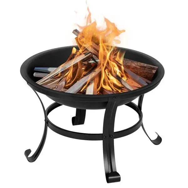 22 Inch Curved Feet Iron Brazier Wood Burning Fire Pit