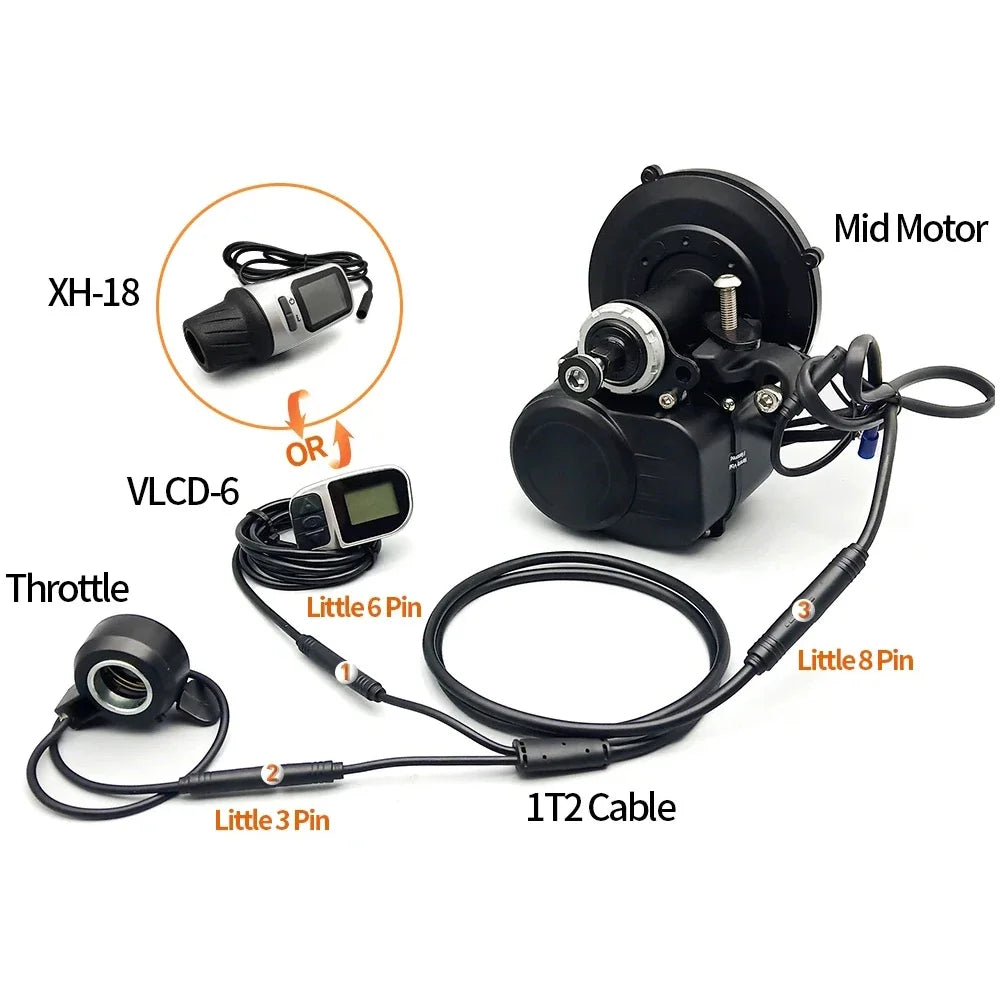 Tongsheng Mid Drive 52V 500W TSDZ2B E Bike Conversion Kit