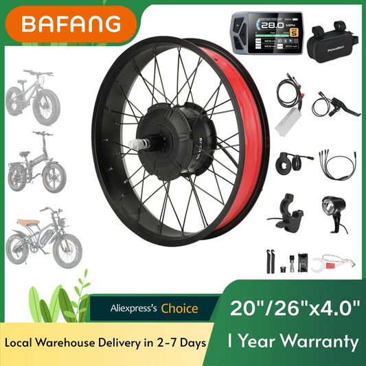 Bafang 750W Ebike Conversion Kit Rear Hub Motor For FatBike