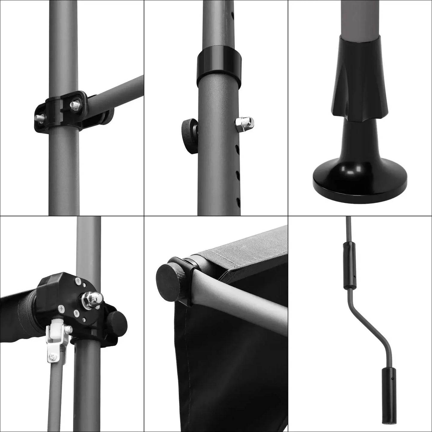Retractable Balcony Patio Awning UV50 Sun Shade With Crank