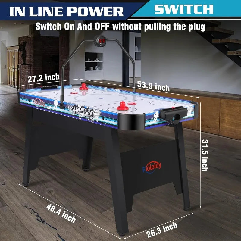 58 Inch Air Hockey Table 700mA Motor And LED Scoreboard