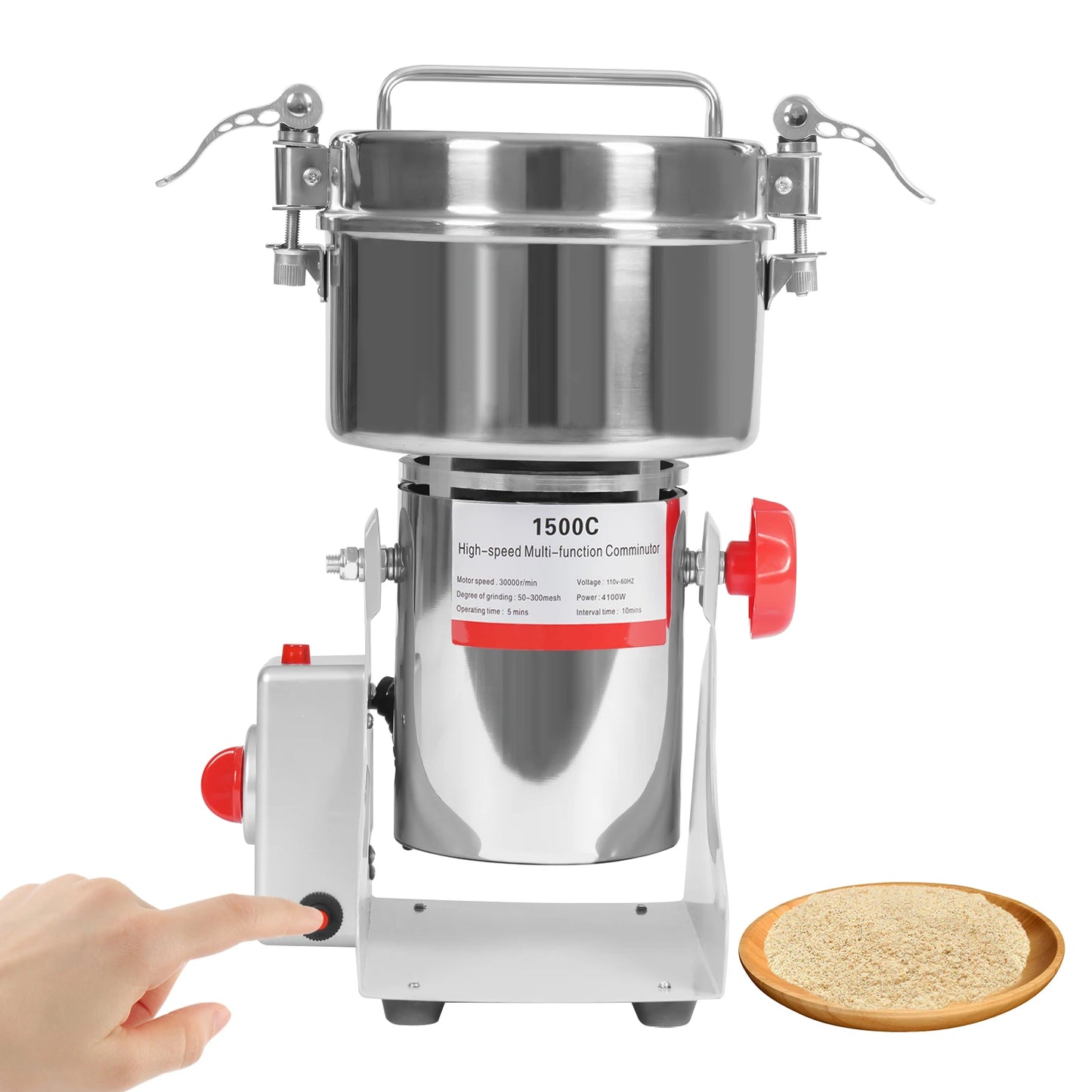 4100W Kitchen Tabletop Grain Mill Grinder 1000G Capacity