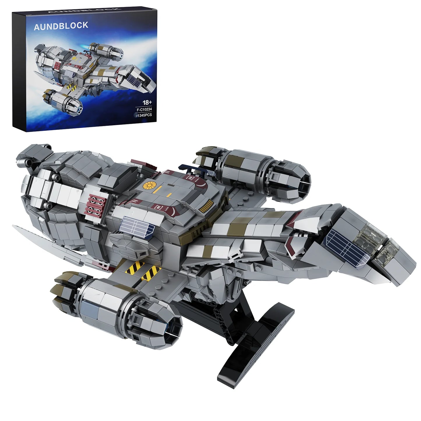 Firefly Class Spaceship Building Blocks Shuttle With Display Stand 1345 Pieces