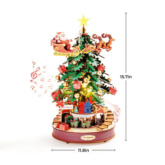 Robotime Christmas Melody Tree Music Box Puzzle Light
