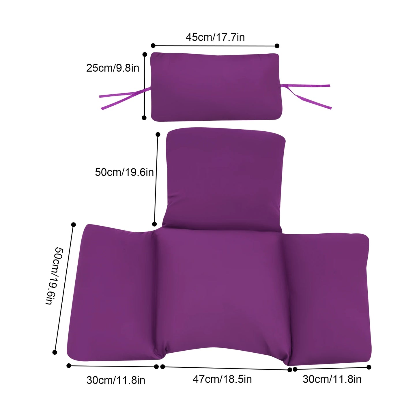 Solid Color Hanging Swing Egg Chair Cushion Durable Sofa Cushion Hanging Basket Swing Cushion Removable and Washable