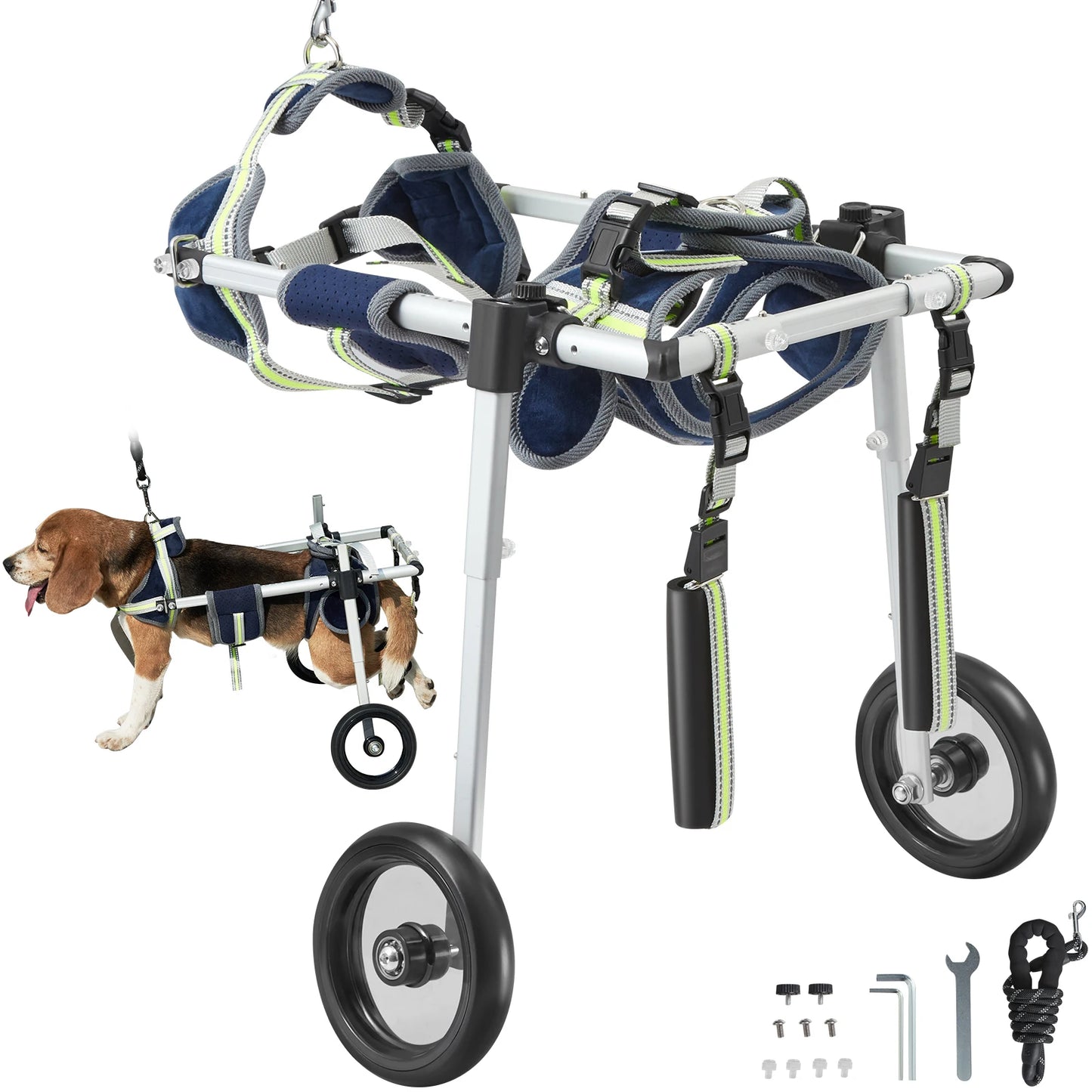 Two Wheels Dog Wheelchair For Back Legs Pet Cart Hind Limb Paralysis
