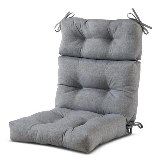Heather Gray 44 x 22 Inch Outdoor High Back Chair Cushion