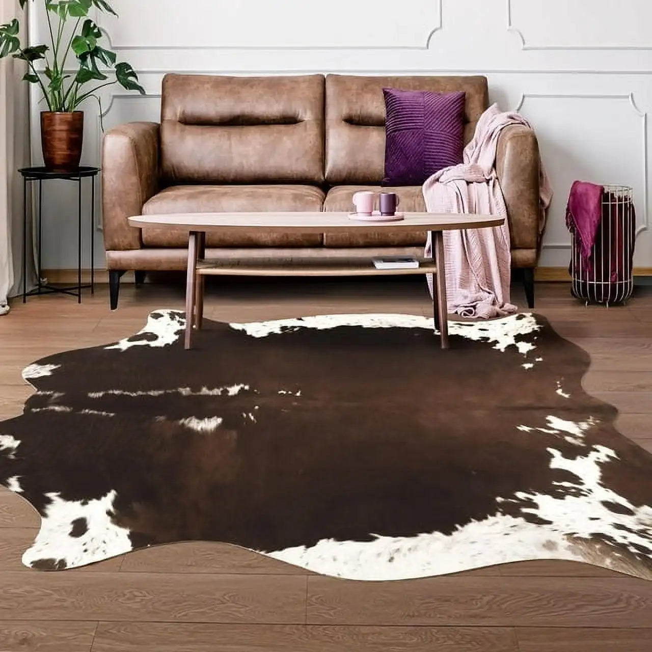 American Style Animal Print Faux Fur Cowhide Rug for Bedroom Living Room Carpet Home Decoration Floor Mats