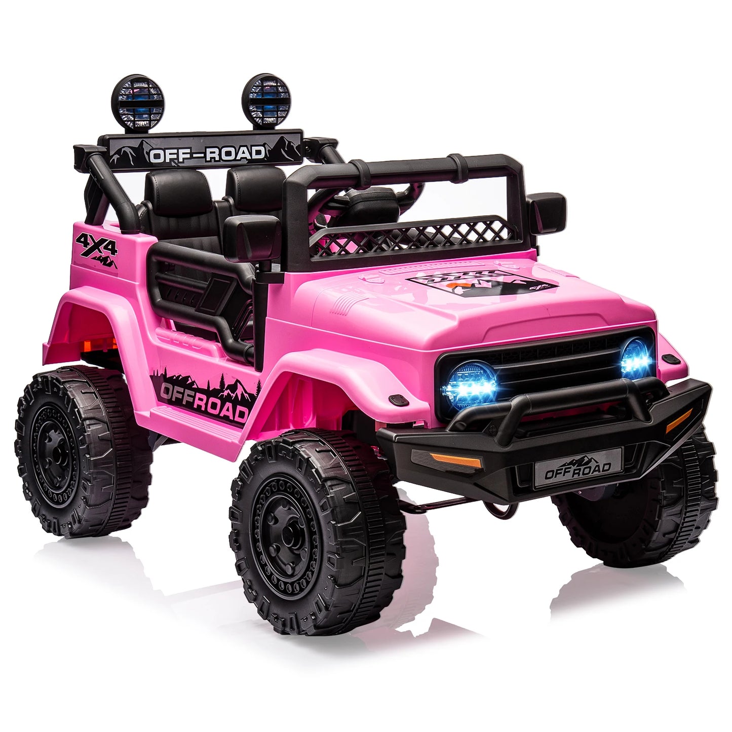 12V Kids Ride On Truck With Remote Control Bluetooth Connectivity And LED Lights