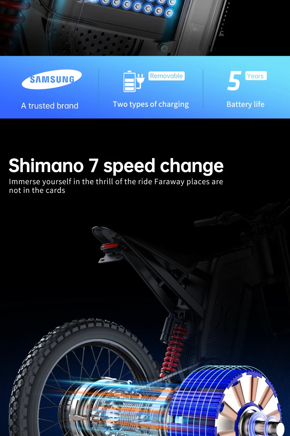 EKX X21 Max Electric Offroad Ebike 3000W 60V 30Ah 85Kmh