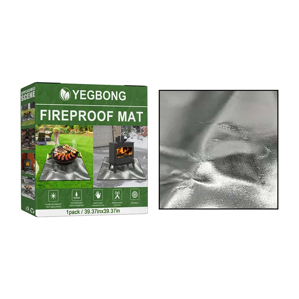 100cm Square Griddle BBQ Mat 3 Layer Fire Retardant Outdoor