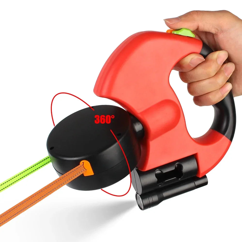 3m Dual Dog Leash With Flashlight And Waste Bag Box