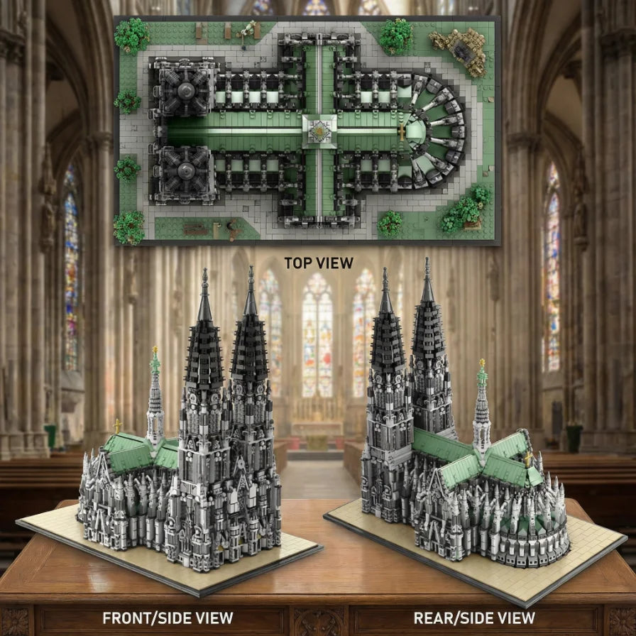 Cologne Cathedral Building Blocks Gothic Church Architecture Kit For Adults