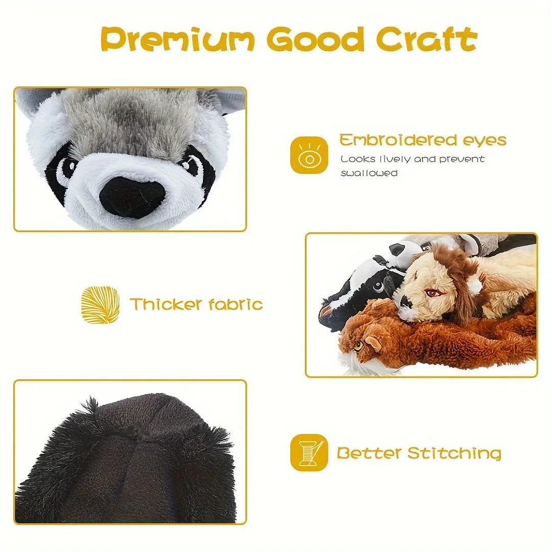 Squeaky Plush Dog Toy Chew For Small To Large Breeds