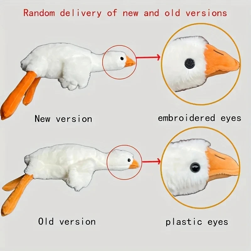 Large Plush White Duck Dog Toy Realistic Goose Design Chew And Play