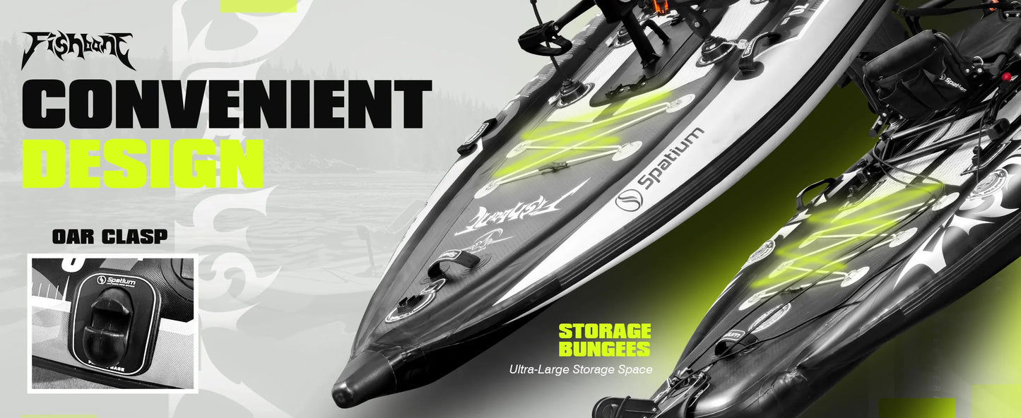 Spatium Fishing Kayak With Pedal Drive Sit On Top 11ft 660lb Capacity