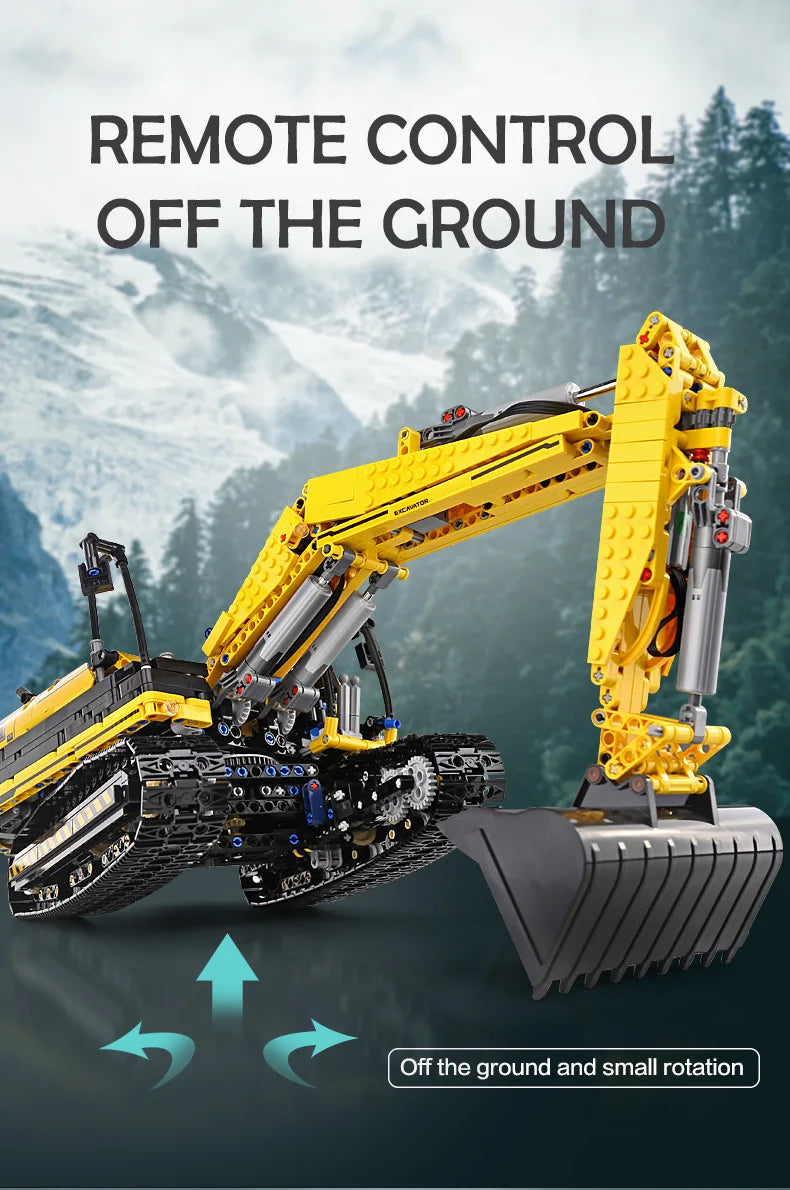 Mould King 13112 Motorized Excavator Building Block With Remote Control