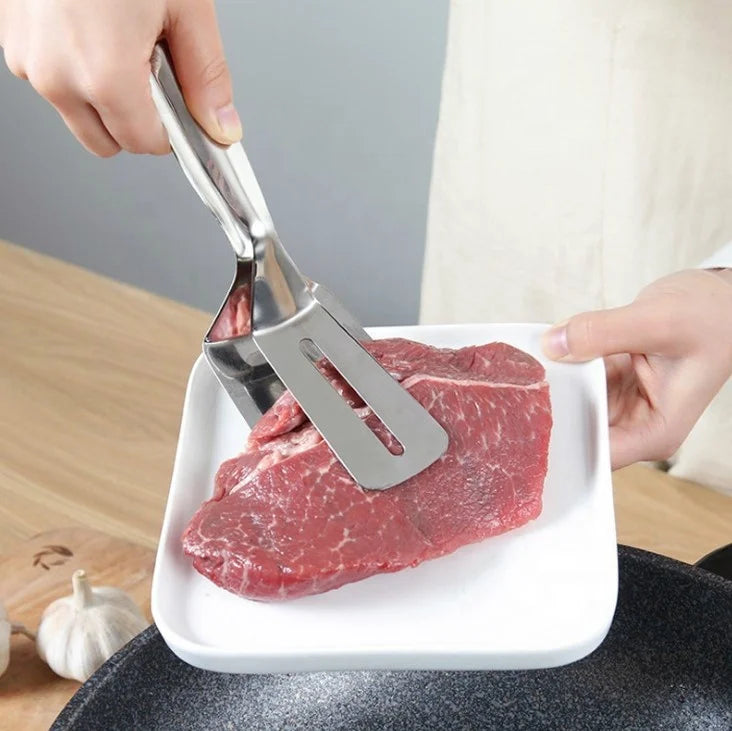 Steel Frying Shovel Clip Multifunctional Bbq Tongs Tool