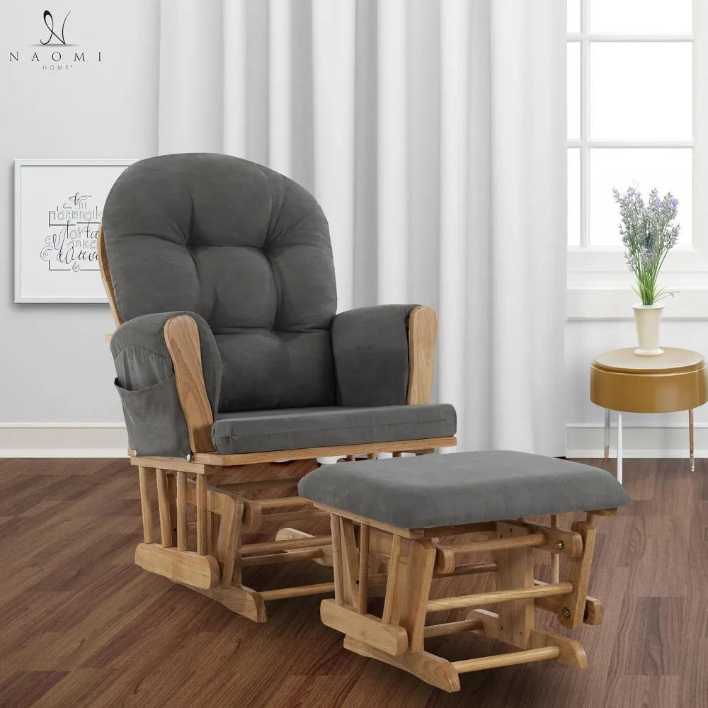 Brisbane Nursery Glider Ottoman Set With Recliner Rocking Chair