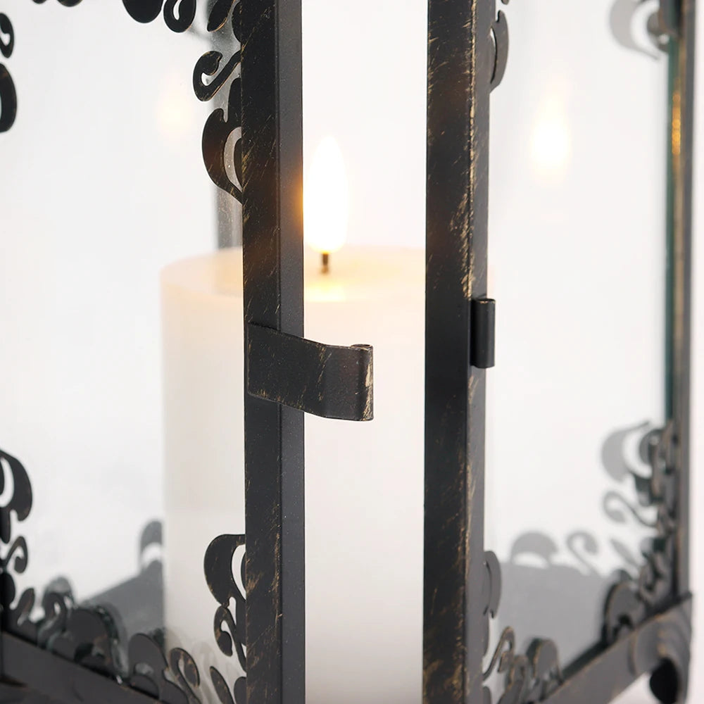 Vintage Metal Candle Holder Hanging Lantern For Outdoor Garden Lighting