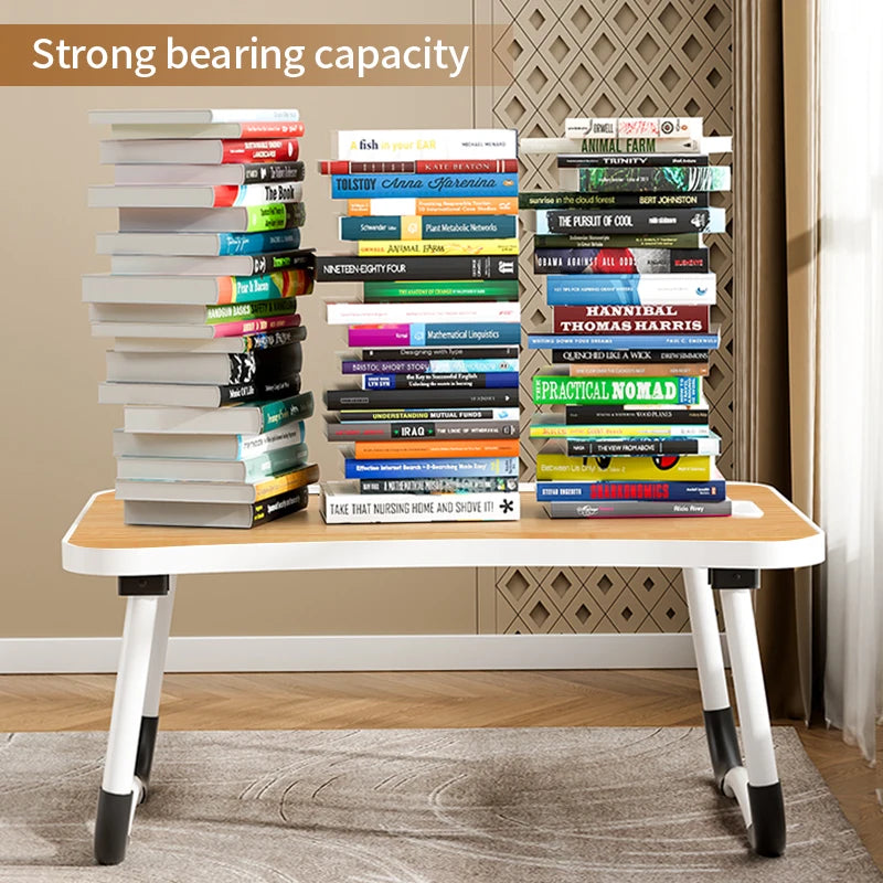 Foldable Portable Laptop Desk With USB Light Cup Holder